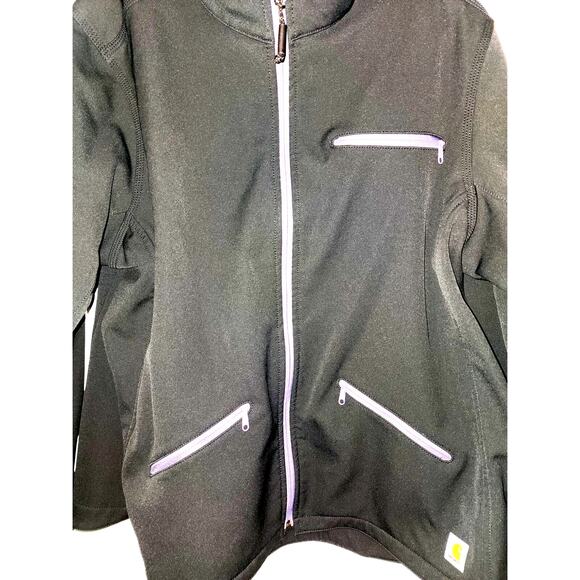 Carhartt Women's Black Purple Crowley Soft Shell Jacket Plus Size XXL 20 - Picture 4 of 9